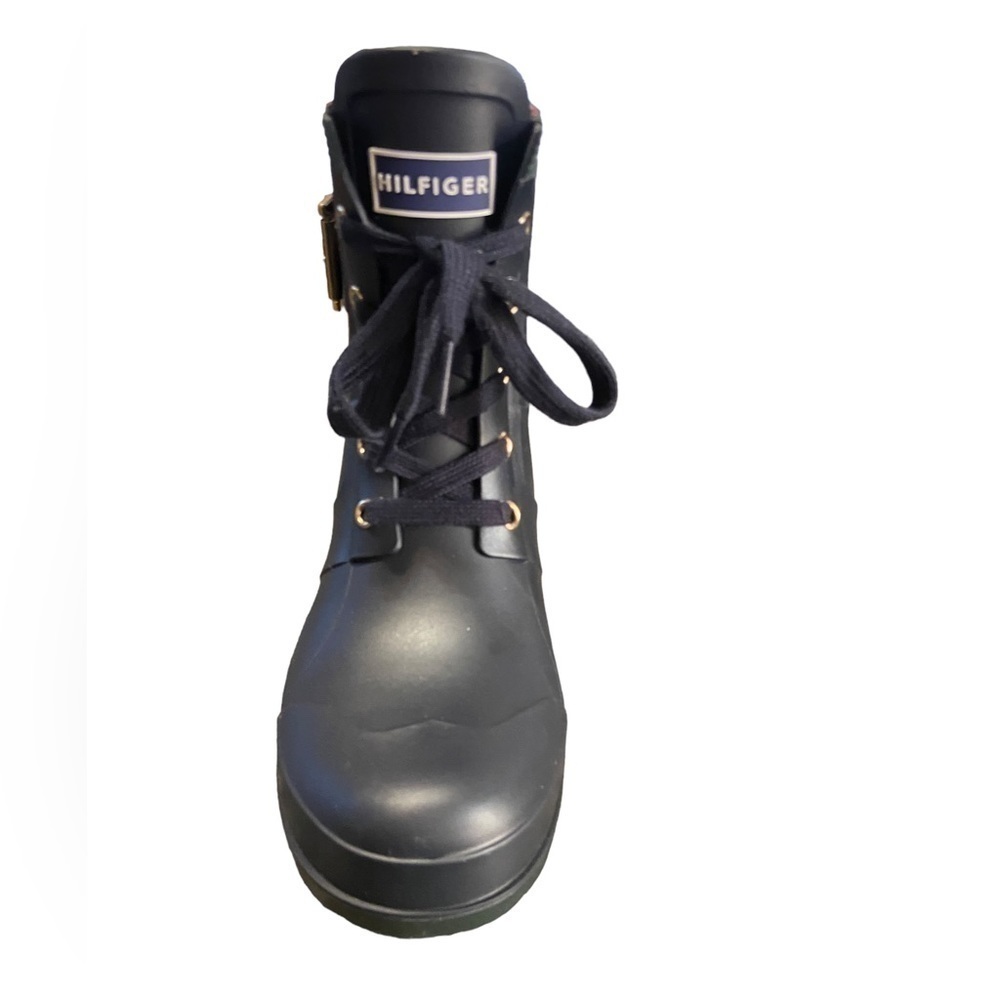 Nwot Tommy Hilfinger Navy  Designer Rain Boots - Picture 5 of 5